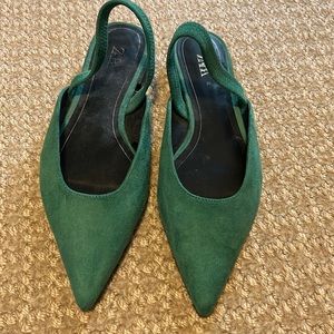 Zara suede sling backs size 35